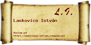 Laskovics István névjegykártya